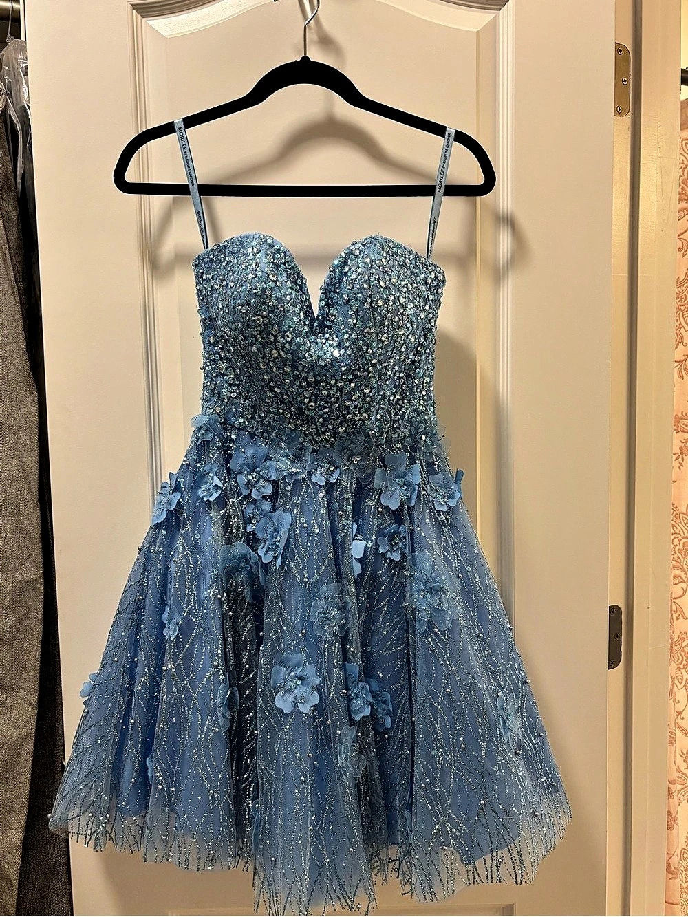 Morilee Blue Embellished Formal Dress